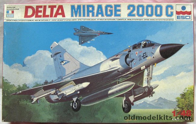 ESCI 1/48 Delta Mirage 2000C - Greek or French Air Forces, 4074 plastic model kit